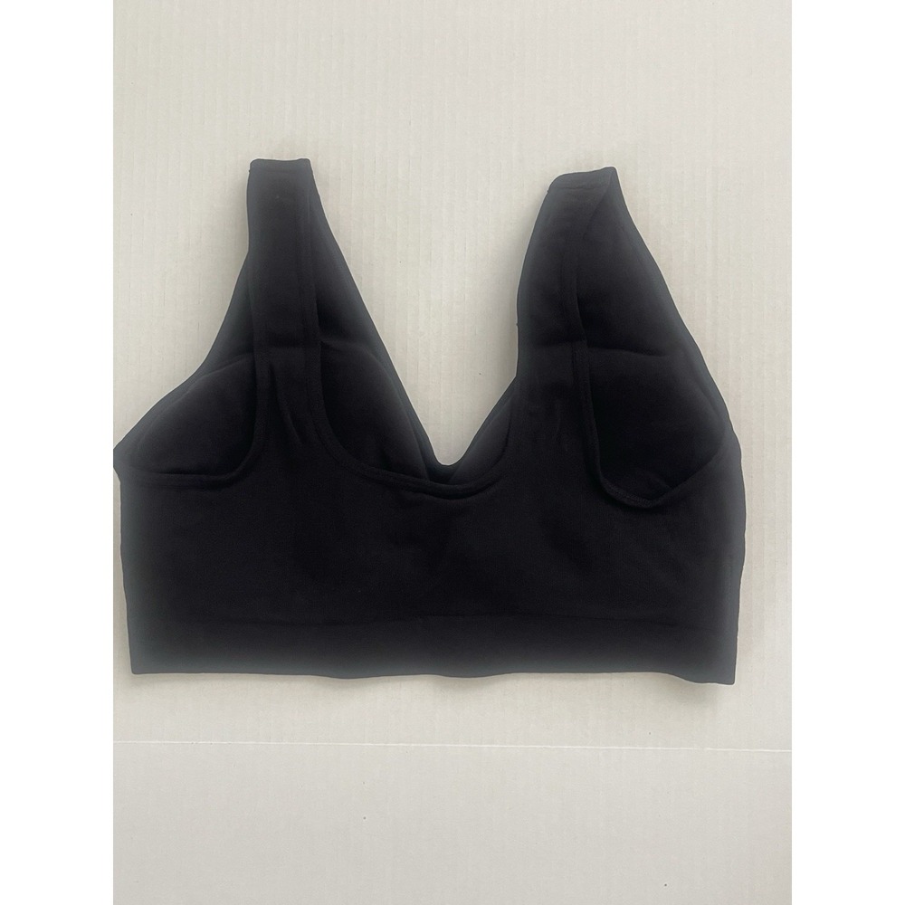 NEW Rhonda Shear Ahh Seamless Leisure Bra In Black Wireless Comfort Bra 2X - Picture 3 of 7